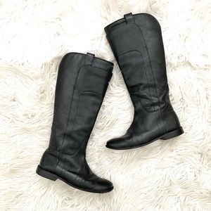 FRYE Paige Tall Boots Leather Riding Western Coastal Cowgirl Equestria Black 5.5